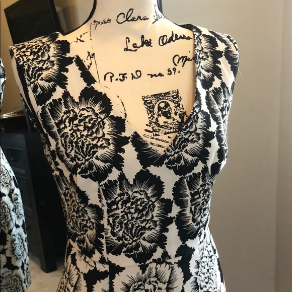 Plenty Tracy Reese Black and White Floral Dress - Picture 2 of 7